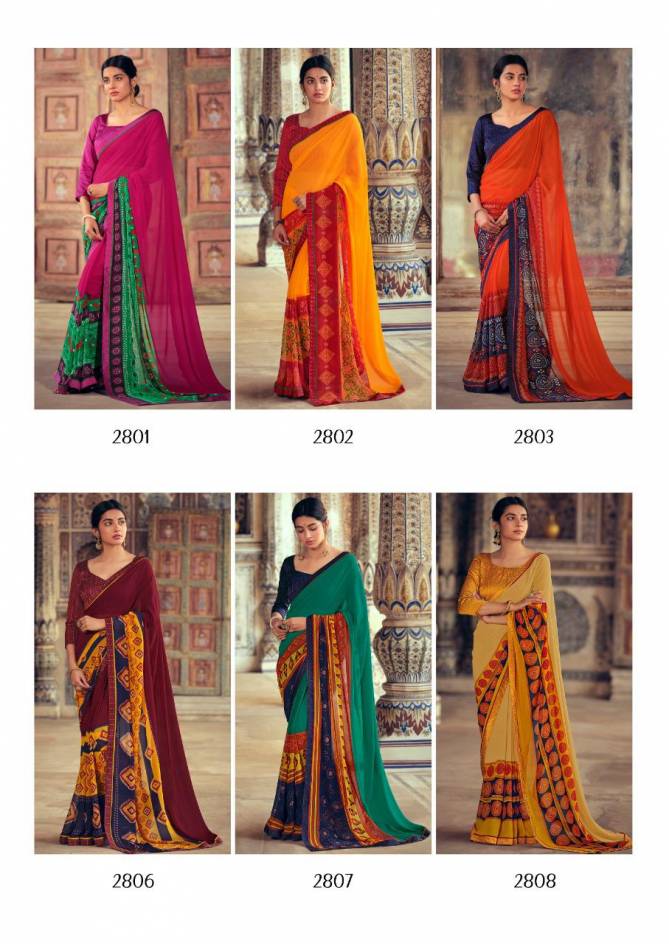 Kashvi Urvashi Latest fancy Regular Casual Wear Weightless Georgette Printed Sarees Collection
